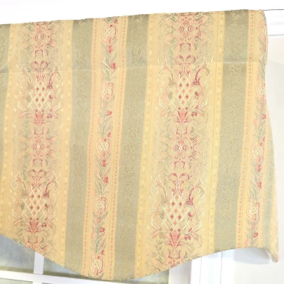 RLF Home 100% Cotton Kuriyama Provance Fully Lined Windows Rod Pocket Valance 50" X 15" Beige 4 RLF Home 100% Cotton Kuriyama Provance Fully Lined Windows Rod Pocket Valance 50" X 15" Beige - Image 2