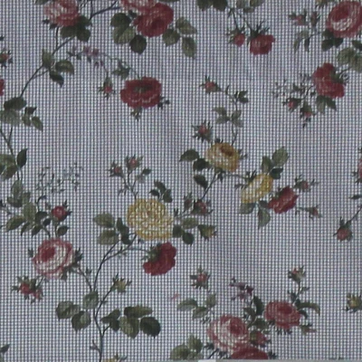 RLF Home Flower Grid Tailored 100% Cotton With Fully Lined 3" Rod Pocket Valnance For Windows 50" X 14" Chetwode 5 RLF Home Flower Grid Tailored 100% Cotton With Fully Lined 3" Rod Pocket Valnance For Windows 50" X 14" Chetwode - Image 3