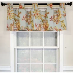 RLF Home Sales 25 RLF Home 4" Top Tab High Quality Fabric Yang Tab Valance For Windows 50" X 16" Multi