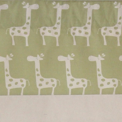 RLF Home Girafee Banded 100% Cotton With Fully Lined 3" Rod Pocket Valnance For Windows 50" X 15" Fern 5 RLF Home Girafee Banded 100% Cotton With Fully Lined 3" Rod Pocket Valnance For Windows 50" X 15" Fern - Image 3