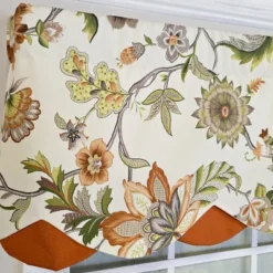 RLF Home 100% Cotton Zanzibar Petticoat With Poly/Cotton Lining Rod Pocket Valance 50" X 17" Orange -RLF Home Sales GUEST 83ced418 e95e 4c9b b946 44b83aceebe6