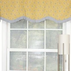 RLF Home Freida Ruffled Provance 100% Cotton With Fully Lined 3" Rod Pocket Valnance For Windows 50" X 15" Cornflower -RLF Home Sales GUEST 84956fe2 84e2 4527 9d91 91dbd35e3523