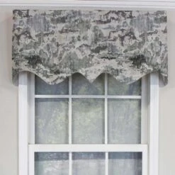 RLF Home Horizon Elevate Living Space Regal Elegant Valance Premium Window Treatment 3" Rod Pocket 50" X 17" Smoke Gray