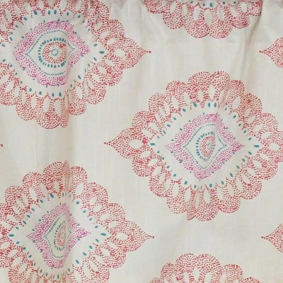 RLF Home Exquisite Tailored 100% Cotton With Fully Lined 3" Rod Pocket Valnance For Windows 50" X 14" Scarlet 5 RLF Home Exquisite Tailored 100% Cotton With Fully Lined 3" Rod Pocket Valnance For Windows 50" X 14" Scarlet - Image 3