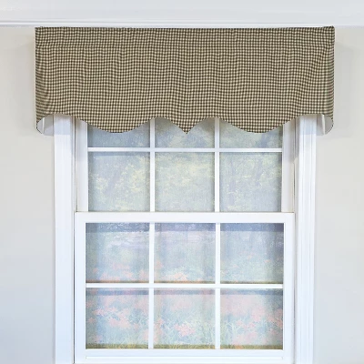 RLF Home 100% Cotton Pin Check Regal Fully Lined Windows Rod Pocket Valance 50" X 17" Black 3 RLF Home 100% Cotton Pin Check Regal Fully Lined Windows Rod Pocket Valance 50" X 17" Black
