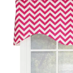 RLF Home Zig Zag Cornice 100% Cotton With Fully Lined 3" Rod Pocket Valnance For Windows 50" X 17" Lipstick -RLF Home Sales GUEST 8e6e449f 694c 45f6 9858 6bcdf80321b6