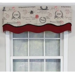 RLF Home Mason Trimmed Glory 100% Cotton With Fully Lined 3" Rod Pocket Valnance For Windows 50" X 16" Linen -RLF Home Sales GUEST 941895b7 6149 48f5 a0a2 f3c2722a8ff4