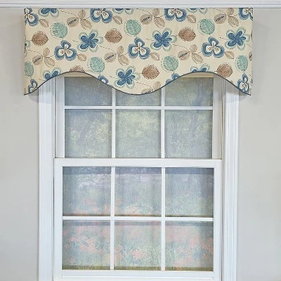 RLF Home 100% Cotton Jolly Cornice Fully Lined Windows Rod Pocket Valance 50" X 17" Cream 3 RLF Home 100% Cotton Jolly Cornice Fully Lined Windows Rod Pocket Valance 50" X 17" Cream