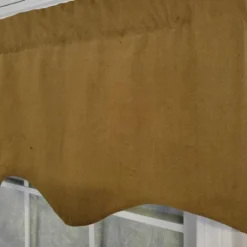 RLF Home Linen Slub Regal 3" Rod Pocket Lining Luxurious And Elegant Window Treatment Valance 50" X 17" Coffee -RLF Home Sales GUEST 96085856 2ba5 48dd 8943 c82bec9dd45c