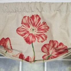 RLF Home 100% Cotton La Tulipe Butterfly With Poly/Cotton Ivory Lining Rod Pocket Valance 50" X 16" Linen -RLF Home Sales GUEST 96ef6233 9b47 461f 8145 2d0ecdec955f
