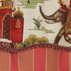 RLF Home Madhubala Glory Pattern "A " Elephant In Center Window Treatment Valance 3" Rod Pocket 50" X 16" Spice Red -RLF Home Sales GUEST 98107e4d 7f0a 4432 8733 fd048aa4b206