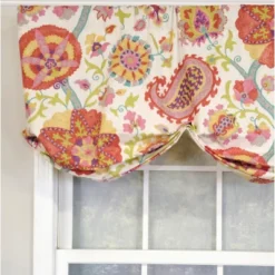 RLF Home 3" Rod Pocket High Quality Fabric Jubilee Stationary Balloon Valance For Windows 50" X 23" Multi -RLF Home Sales GUEST 999ca7d9 a5fb 4616 a5aa 94d4f158f4ef