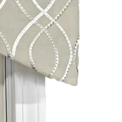Fast Driver Cornice 3" Rod Pocket Window Valance 50" X 17" Pearl By RLF Home