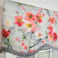 RLF Home 100% Cotton Prosperity Provance Fully Lined Windows Rod Pocket Valance 50" X 15" Gray -RLF Home Sales GUEST 9e9f89dd 1169 4961 97ed 029b868c0fb3