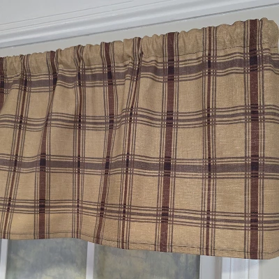 RLF Home 100% Cotton Clambake Plaid Tailored Unlined Windows Rod Pocket Valance 51" X 12" Grape 5 RLF Home 100% Cotton Clambake Plaid Tailored Unlined Windows Rod Pocket Valance 51" X 12" Grape - Image 3