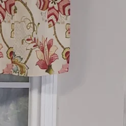 Ophelia Tab Style Premium Quality 4" Tab Valance 45" X 15" Rose By RLF Home