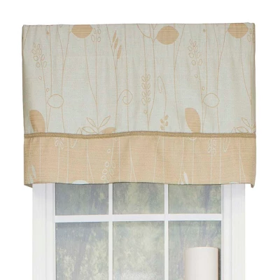 RLF Home Aquarelles Window Treatment Banded Premium Quality Valance 3" Rod Pocket 50" X 16" Aqua Mist 3 RLF Home Aquarelles Window Treatment Banded Premium Quality Valance 3" Rod Pocket 50" X 16" Aqua Mist