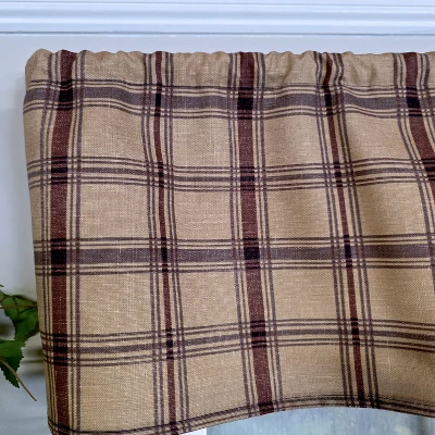 RLF Home 100% Cotton Clambake Plaid Tailored Unlined Windows Rod Pocket Valance 51" X 12" Grape 7 RLF Home 100% Cotton Clambake Plaid Tailored Unlined Windows Rod Pocket Valance 51" X 12" Grape - Image 5