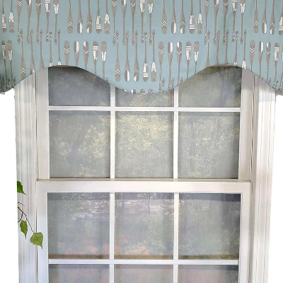 RLF Home Paddle Away Cornice 100% Cotton With Fully Lined 3" Rod Pocket Valnance For Windows 50" X 17" Spa 6 RLF Home Paddle Away Cornice 100% Cotton With Fully Lined 3" Rod Pocket Valnance For Windows 50" X 17" Spa - Image 4