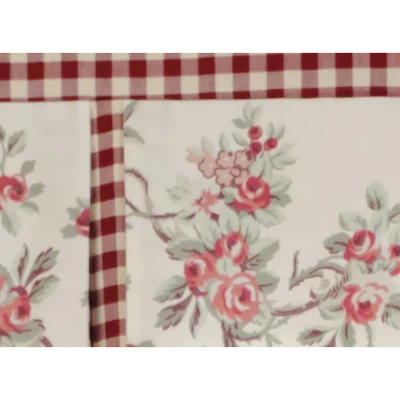 RLF Home 3" Rod Pocket High Quality Fabric D-Willow Pleated Valance For Windows 50" X 17" Red 6 RLF Home 3" Rod Pocket High Quality Fabric D-Willow Pleated Valance For Windows 50" X 17" Red - Image 4