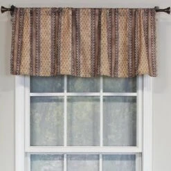 RLF Home Spice Stripe Tailored 100% Cotton With Fully Lined 3" Rod Pocket Valnance For Windows 50" X 14" Mulberry -RLF Home Sales GUEST c02aae40 aced 42c2 87fc 92ff005427b2