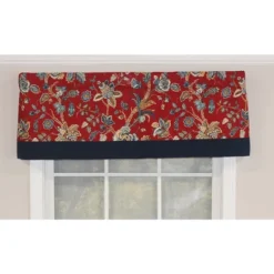 Gianna Banded 3in Rod Pocket Contrast Bottom Banding Valance 50in X 16in By RLF Home -RLF Home Sales GUEST c58db3cc cbd7 4020 8feb aa71c3627545