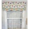RLF Home Flowers Bloom Glory 100% Cotton Floral Design With Gimp Trim Lining Spot Clean Valance 50"x16" Multicolor