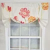 RLF Home 100% Cotton La Tulipe Butterfly With Poly/Cotton Lining Rod Pocket Valance 50" X 16" White -RLF Home Sales GUEST c780f62f 642c 4b88 bffa 9c2b7710162b