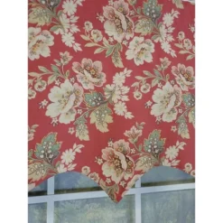 RLF Home Linda Regal 3" Rod Pocket Lining Luxurious And Elegant Window Treatment Valance 50" X 17" Red -RLF Home Sales GUEST cab7324c 3bcf 457e 9a37 6badbb0a2632