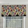 RLF Home Fiesta Floral Petticoat Window Treatment High Quality Valance 3" Rod Pocket 50" X 15" Black/Multicolor -RLF Home Sales GUEST cbc5da28 7b04 4715 a4b4 9e3069103f79