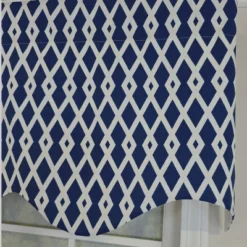 RLF Home 100% Cotton Jewel Regal Fully Lined Windows Rod Pocket Valance 50" X 17" Navy -RLF Home Sales GUEST cbc96dfe 7af1 4f0d b722 ebb729ebd18f