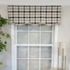 RLF Home Ruskin Check Provance 3" Rod Pocket Lining Luxurious And Elegant Window Treatment Valance 50" X 15" Black -RLF Home Sales GUEST ce208b79 f9b3 4371 8e61 118e59e8fab6