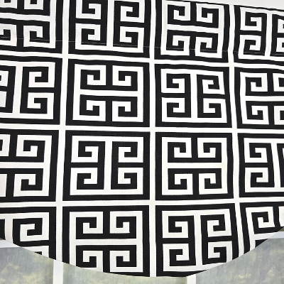 RLF Home 100% Cotton Tower Cornice With Poly/Cotton Ivory Lining Rod Pocket Valance 50" X 17" Black 7 RLF Home 100% Cotton Tower Cornice With Poly/Cotton Ivory Lining Rod Pocket Valance 50" X 17" Black - Image 5