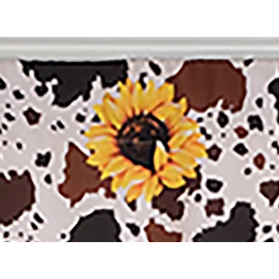 RLF Home 3" Rod Pocket High Quality Fabric Sunflower Regal Valance For Windows 50" X 17" Brown 6 RLF Home 3" Rod Pocket High Quality Fabric Sunflower Regal Valance For Windows 50" X 17" Brown - Image 4