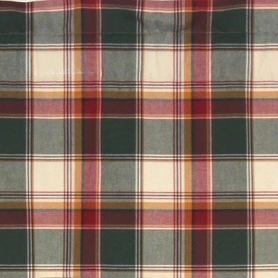 RLF Home Cabin Plaid Tailored 100% Cotton With Fully Lined 3" Rod Pocket Valnance For Windows 50" X 14" Forest 5 RLF Home Cabin Plaid Tailored 100% Cotton With Fully Lined 3" Rod Pocket Valnance For Windows 50" X 14" Forest - Image 3