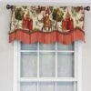RLF Home Madhubala Glory Pattern "A " Elephant In Center Window Treatment Valance 3" Rod Pocket 50" X 16" Spice Red -RLF Home Sales GUEST d4bdff12 5527 4e1a ac6c ae2cf65756c0