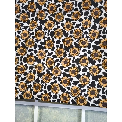 RLF Home 3" Rod Pocket High Quality Fabric Fall Field Tailored Valance For Windows 50" X 14" Yellow 4 RLF Home 3" Rod Pocket High Quality Fabric Fall Field Tailored Valance For Windows 50" X 14" Yellow - Image 2