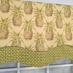 RLF Home 100% Cotton Kingston Glory Fully Lined Windows Rod Pocket Valance 50" X 16" Yellow -RLF Home Sales GUEST d86cd426 f6fd 4788 b2fb 9ae5098460d5