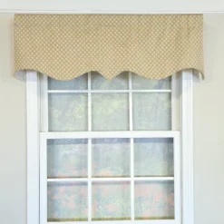 RLF Home 100% Cotton Diamonds Regal Fully Lined Windows Rod Pocket Valance 50" X 17" Green