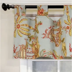 RLF Home 4" Top Tab High Quality Fabric Yang Tab Valance For Windows 50" X 16" Multi -RLF Home Sales GUEST d92bdca2 e284 4c3b 84ac 7a36ed649b8f