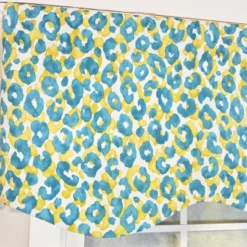RLF Home 100% Cotton Marrakesh Provance Fully Lined Windows Rod Pocket Valance 50" X 15" Green -RLF Home Sales GUEST da3273ad fa4c 4714 85ad e6cb1b2a2b76