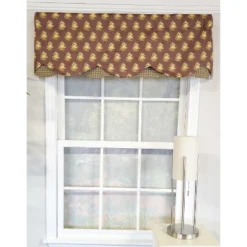 RLF Home 3" Rod Pocket High Quality Fabric Cherry Vine D-Regal Valance For Windows 50" X 17" Rose
