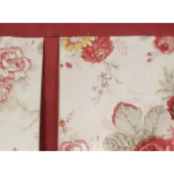 RLF Home 3" Rod Pocket High Quality Fabric Norfolk Pleated Valance For Windows 50" X 16" Red -RLF Home Sales GUEST e5b196cc 7e1a 4dd4 a9cd c3635fd2bc60