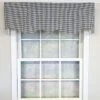 RLF Home 100% Cotton Gingham Regal With Poly/Cotton Ivory Lining Rod Pocket Valance 50" X 16" Black -RLF Home Sales GUEST e727a65a bc7c 49c7 98d3 2dadef91311b