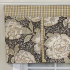 RLF Home 3" Rod Pocket High Quality Fabric Peony Ball Pleated Valance For Windows 50" X 16" Gray -RLF Home Sales GUEST e7cb1863 c861 4037 b153 49bb446f70ec