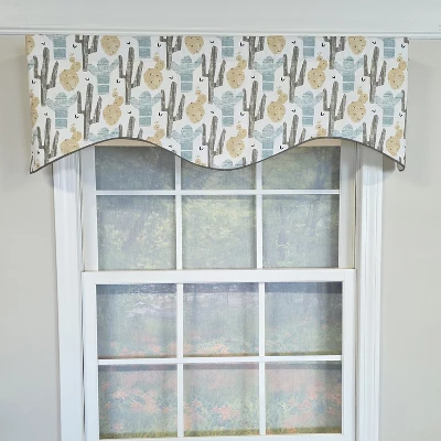 RLF Home 100% Cotton Arizona Cornice Fully Lined Windows Rod Pocket Valance 50" X 17" Natural 3 RLF Home 100% Cotton Arizona Cornice Fully Lined Windows Rod Pocket Valance 50" X 17" Natural
