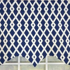 RLF Home 100% Cotton Jewel Regal Fully Lined Windows Rod Pocket Valance 50" X 17" Navy -RLF Home Sales GUEST eab0b547 346b 4091 8c88 6ee51f7316a4