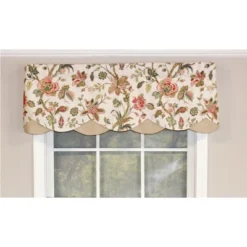 Gianna Petticoat 3in Rod Pocket Contrast Bottom Fabric Valance 50in X 15in By RLF Home -RLF Home Sales GUEST eccefc6a c9d8 43c5 9f8f ed9bf7063026