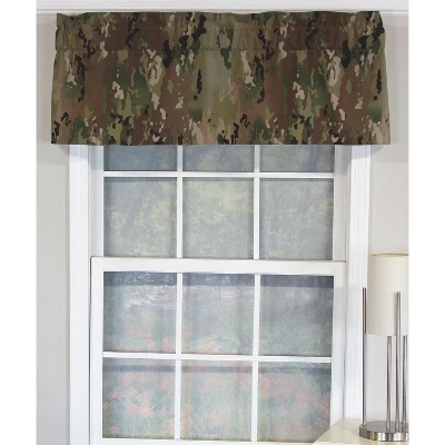RLF Home Cloak Tailored 100% Cotton With Fully Lined 3" Rod Pocket Valnance For Windows 50" X 14" Green 3 RLF Home Cloak Tailored 100% Cotton With Fully Lined 3" Rod Pocket Valnance For Windows 50" X 14" Green