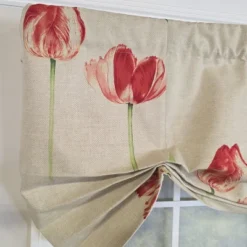 RLF Home 100% Cotton La Tulipe Butterfly With Poly/Cotton Ivory Lining Rod Pocket Valance 50" X 16" Linen -RLF Home Sales GUEST ed6e92ce 7dbd 4379 a850 7edf3b6e537f